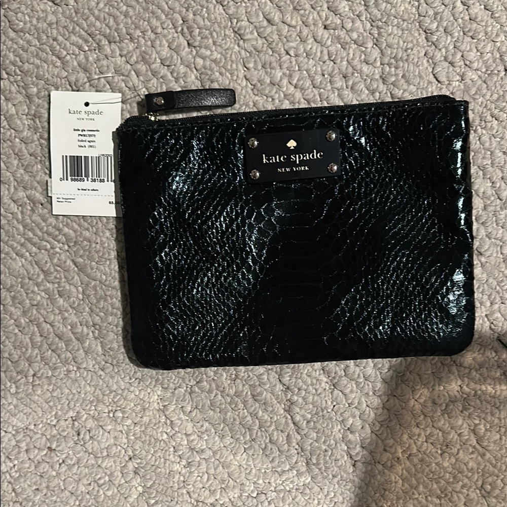 Kate Spade Black Textured Clutch